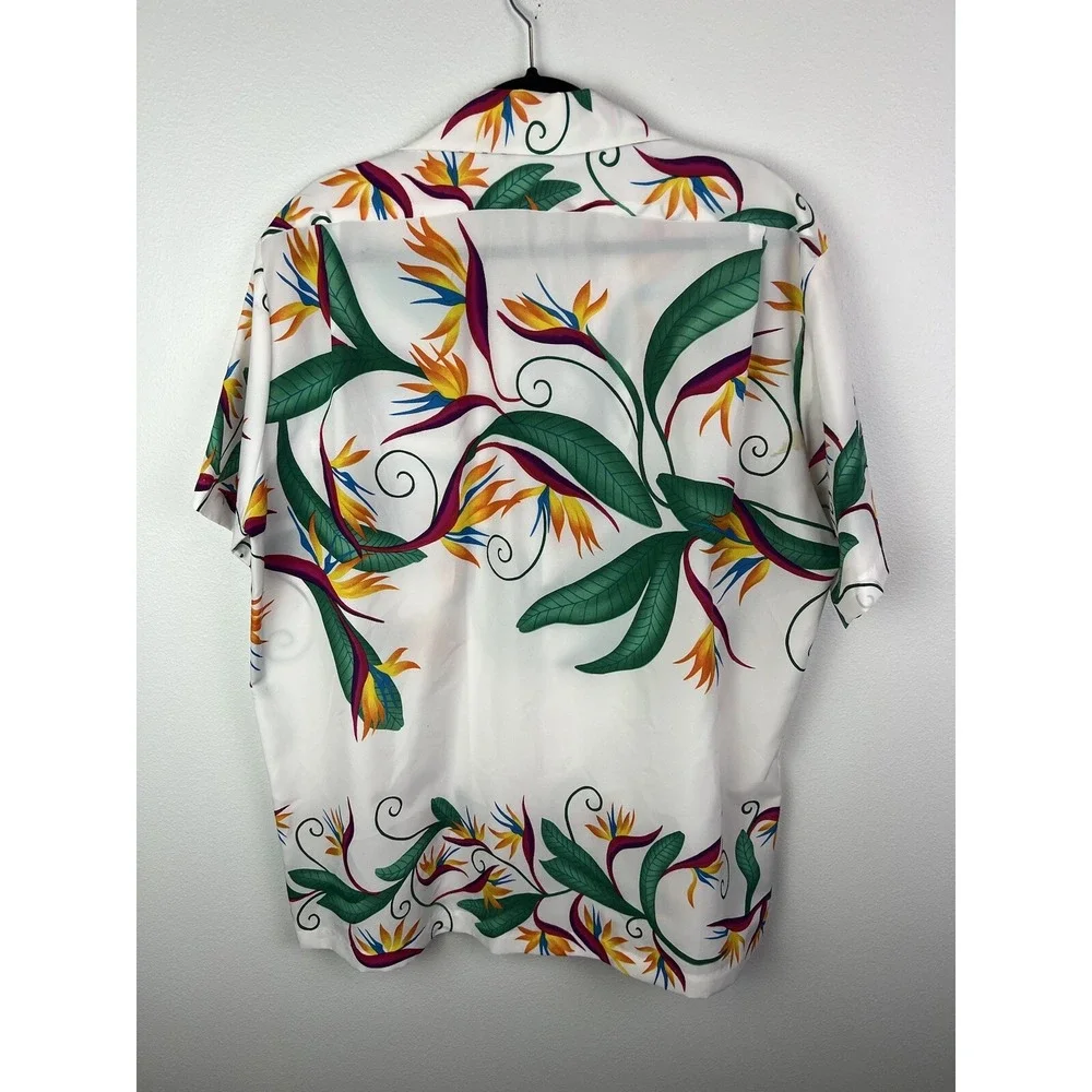 Men's Hilo Hattie Hawaiian shirt Made in Hawaii Size XL floral‎ single stitch